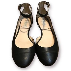 Women's Cole Haan Grand OS Black Leather Outer Ankle Strap Shoes Size 5 1/2 B